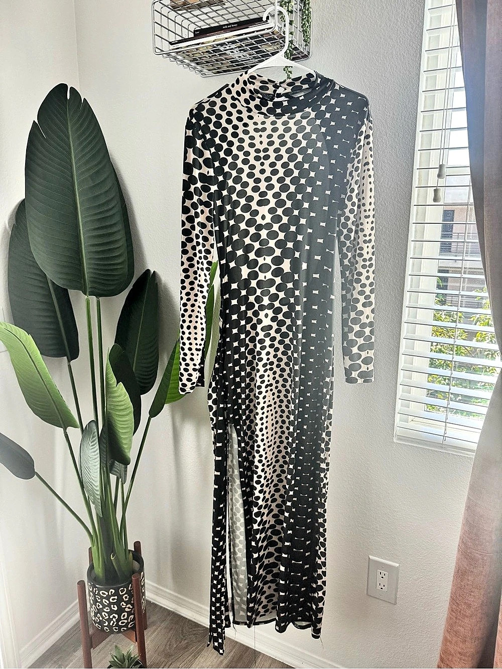 ASOS Black & Beige JPG Inspired Polka Dot Dress